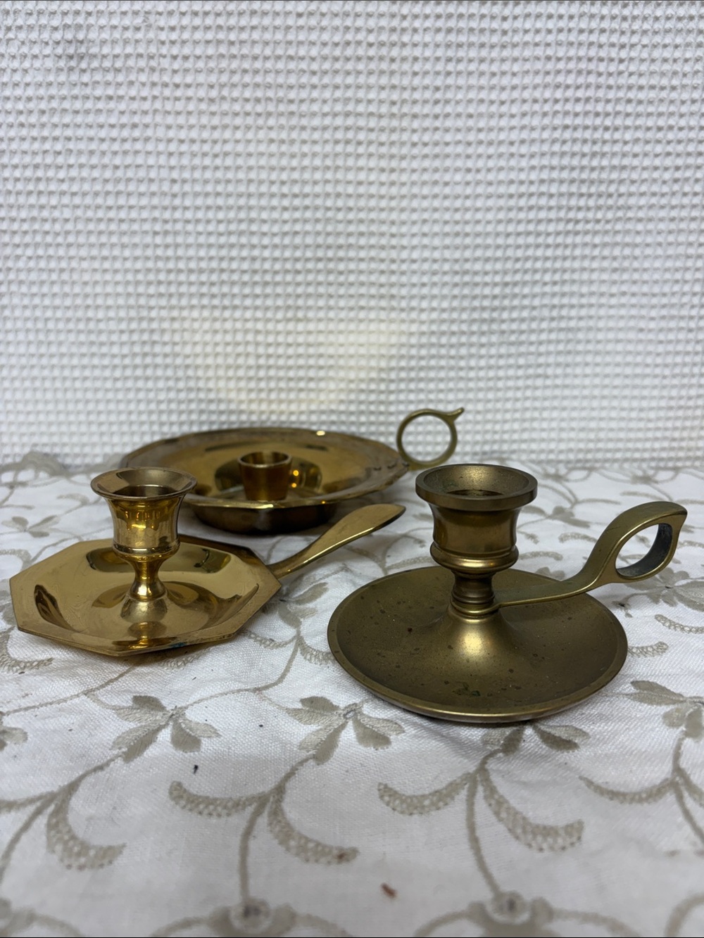 Brass candle holders